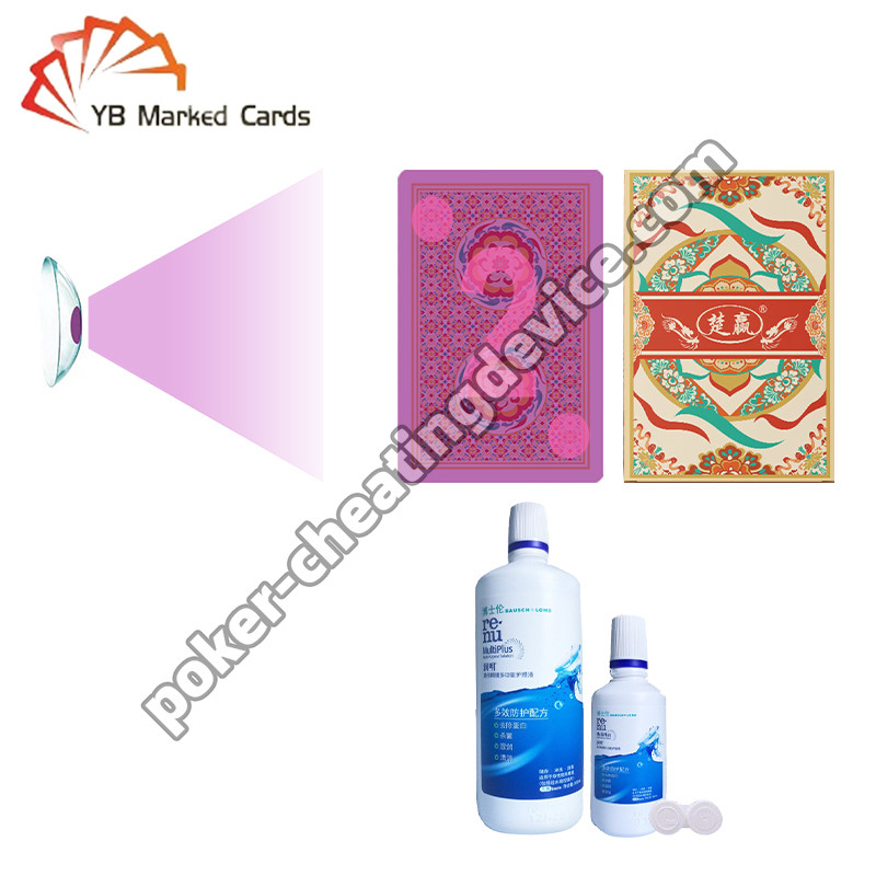 चिह्नित डेक का पता लगाने के लिए इन्फ्रारेड संपर्क लेंस
