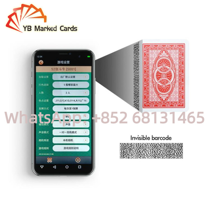 YB चिह्नित प्लास्टिक प्लेइंग कार्ड्स बारकोड स्कैनर बैकरेट चीटिंग पोकर कार्ड्स