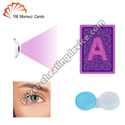 कैसीनो खिलाड़ियों के लिए अदृश्य इन्फ्रारेड संपर्क लेंस आसानी से चिह्नित कार्ड का पता लगाते हैं